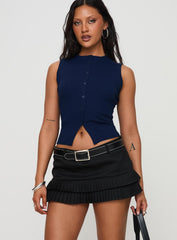 Deei Double Ruffle Mini Skort Onyx