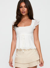 Auroraah Frill Top White