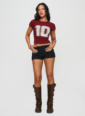 Baseline Low Rise Rib Shorts Black