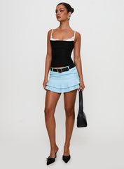 Renaissance Corset Lace Top Black / White